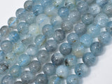Genuine Aquamarine Beads, 10mm Round Beads-Gems: Round & Faceted-BeadBeyond