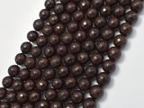 Jade Beads, Coffee, 8mm Faceted Round, 14.5 Inch-Gems: Round & Faceted-BeadBeyond