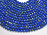 Shell Turquoise Howlite-Dark Blue, 8mm (8.5mm)-BeadBeyond