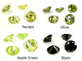 CZ Beads, 8mm Round Diamond Brilliant Cut, Pointed Back-Cubic Zirconia-BeadBeyond