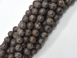 Brown Snowflake Obsidian Beads, Round, 10mm-BeadBeyond