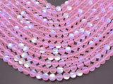 Matte Mystic Aura Quartz-Pink, 6mm (6.5mm) Round-Gems: Round & Faceted-BeadBeyond