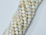 White Rainbow Moonstone 6mm Round-BeadBeyond
