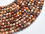 Fire Agate, Snake Skin Agate, 6mm Round, 14 Inch-BeadBeyond