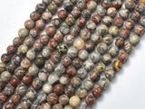 Gray Red Picture Jasper, 6mm (6.5mm)-BeadBeyond