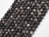 Silver Obsidian Beads, 6mm (6.3mm) Round-Gems: Round & Faceted-BeadBeyond