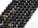 Black Tourmaline, 8mm, Round, 15.5 Inch-BeadBeyond