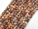 Fire Agate, Snake Skin Agate, 6mm Round, 14 Inch-BeadBeyond