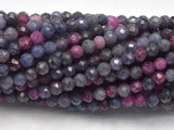 Blue Sapphire, Ruby, 3mm (3.3mm) Micro Faceted Round-Gems: Round & Faceted-BeadBeyond
