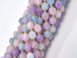 Aquamarine, Lavender Amethyst, Rose Quartz, 8mm Faceted Prism Double Point Cut-Gems: Round & Faceted-BeadBeyond
