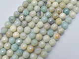 Mystic Coated Amazonite, 8mm (8.5mm) Faceted, AB Coated-BeadBeyond