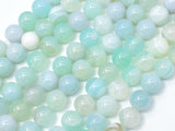 Banded Agate Beads, Striped Agate, Light Blue, 8mm Round Beads-Agate: Round & Faceted-BeadBeyond