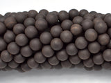 Matte Black Sandalwood Beads, 8mm Round-Wood-BeadBeyond