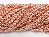 Hematite Beads-Rose Gold, 4mm (4.3mm) Round-Gems: Round & Faceted-BeadBeyond