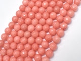 Jade Beads, Salmon Pink, 8mm Faceted Round-Gems: Round & Faceted-BeadBeyond