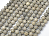 Gray Banded Jasper, 6mm (6.2mm) Round-Gems: Round & Faceted-BeadBeyond