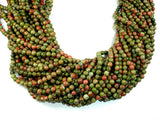 Unakite Beads, Round, 4mm (4.5 mm)-BeadBeyond