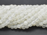 Selenite, Gypsum, 6mm (6.3mm) Round-Gems: Round & Faceted-BeadBeyond