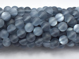 Matte Mystic Aura Quartz-Gunmetal, 6mm (6.3mm)-Gems: Round & Faceted-BeadBeyond