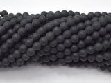 Matte Black Onyx, 6mm Round beads-Gems: Round & Faceted-BeadBeyond
