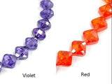 CZ beads, 6 x 6 mm Faceted Diamond Beads-Cubic Zirconia-BeadBeyond