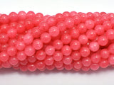 Jade Beads - Pink, 6mm Round-BeadBeyond