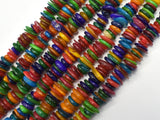Mother of Pearl Beads, MOP, Multi Color 7-10mm Disc Chips, 32 Inch-BeadBeyond