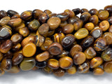 Tiger Eye, 6x8mm Nugget Beads, 15.5 Inch-Gems: Nugget,Chips,Drop-BeadBeyond