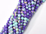 Impression Jasper-Blue & Purple 6mm Round-BeadBeyond