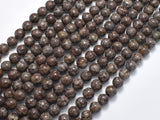 Brown Snowflake Obsidian Beads, Round, 6mm (6.5 mm)-BeadBeyond