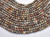 Gray Red Picture Jasper, 6mm (6.5mm)-BeadBeyond