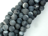 Druzy Agate Beads, Geode Beads, Black, 10mm(10.6mm) Round-Agate: Round & Faceted-BeadBeyond
