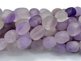 Matte Lavender Amethyst, Light Purple, 11x15mm Nugget Beads, 15 Inch-Gems: Nugget,Chips,Drop-BeadBeyond