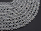 Matte Clear Quartz Beads, 6mm (6.5mm) Round-Gems: Round & Faceted-BeadBeyond