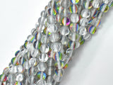 Mystic Aura Quartz-Silver, Rainbow, 6mm Round Beads-BeadBeyond