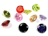 CZ Beads, 8mm Round Diamond Brilliant Cut, Pointed Back-Cubic Zirconia-BeadBeyond
