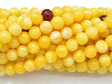 Amber Resin-Yellow, 8mm Round Beads, 33 Inch, Approx 108 beads-Gems: Round & Faceted-BeadBeyond