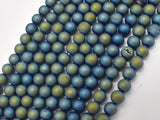 Druzy Agate Beads, Blue Gold Geode Beads, 6mm (6.4mm)-Gems: Round & Faceted-BeadBeyond