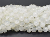 Selenite, Gypsum, 8mm (8.3mm) Round Beads-Gems: Round & Faceted-BeadBeyond