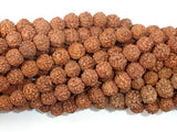 Rudraksha Beads, 9.5mm-10.5mm Round Beads-Wood-BeadBeyond
