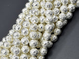 Lava-Silver Plated, 8mm (8.7mm) Round Beads-Gems: Round & Faceted-BeadBeyond