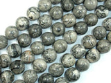 Gray Picture Jasper, Round, 12mm-Gems: Round & Faceted-BeadBeyond
