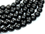 Matte Black Stone, 16mm Round Beads-Gems: Round & Faceted-BeadBeyond