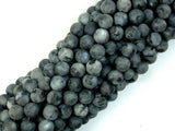 Matte Black Labradorite Beads, Matte Larvikite, 6mm Round Beads-Gems: Round & Faceted-BeadBeyond