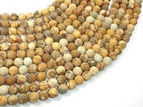 Matte Picture Jasper Beads Round, 6mm-Gems: Round & Faceted-BeadBeyond