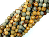 Wild Horse Picture Jasper, Owyhee Picture Jasper, 6mm Round Beads-Gems: Round & Faceted-BeadBeyond