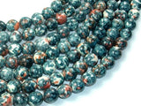Rain Flower Stone, Gray, 10mm Round Beads-Gems: Round & Faceted-BeadBeyond