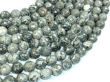 Gray Picture Jasper Beads, 10mm Faceted Round Beads-Gems: Round & Faceted-BeadBeyond