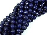 Dark Blue Jade Beads, 8mm Faceted Round Beads-Gems: Round & Faceted-BeadBeyond