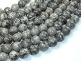 Gray Picture Jasper, Round, 12mm-Gems: Round & Faceted-BeadBeyond